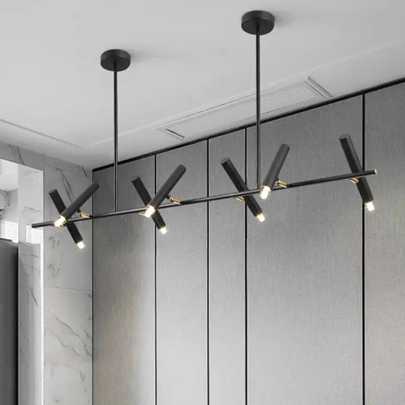 Suspension led noire design minimaliste et élégante