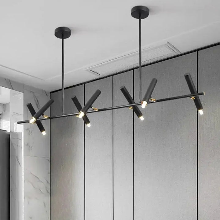 Suspension led noire design minimaliste et élégante