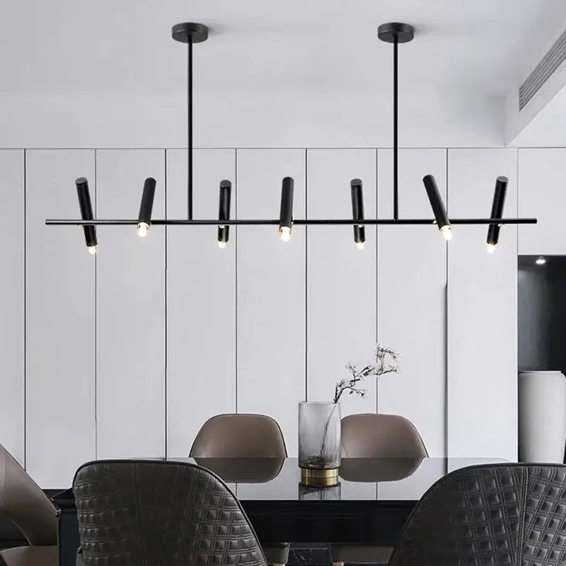 Suspension led noire design minimaliste et élégante