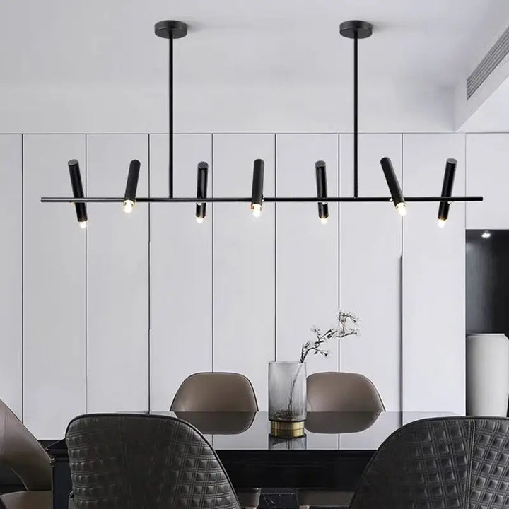 Suspension led noire design minimaliste et élégante