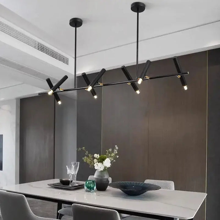 Suspension led noire design minimaliste et élégante