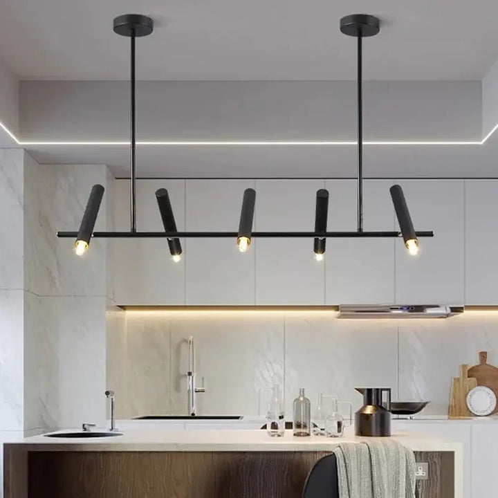 Suspension led noire design minimaliste et élégante