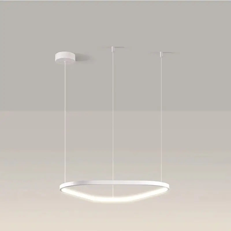 Suspension led noire design ovale moderne réglable blanc noir