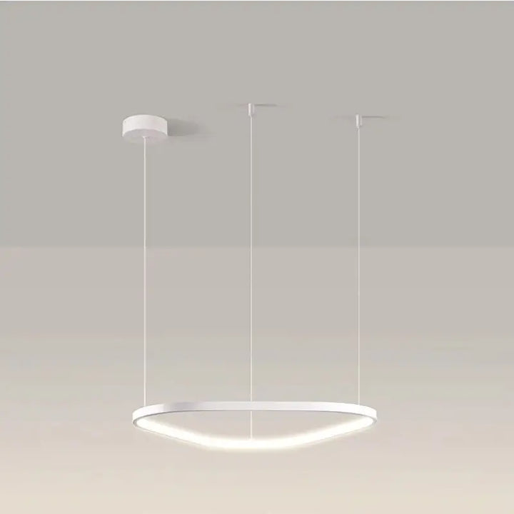 Suspension led noire design ovale moderne réglable blanc noir