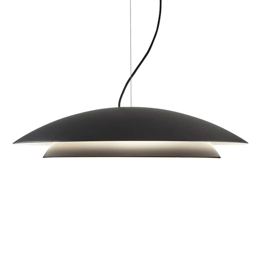 Suspension ronde Noway en acier noir