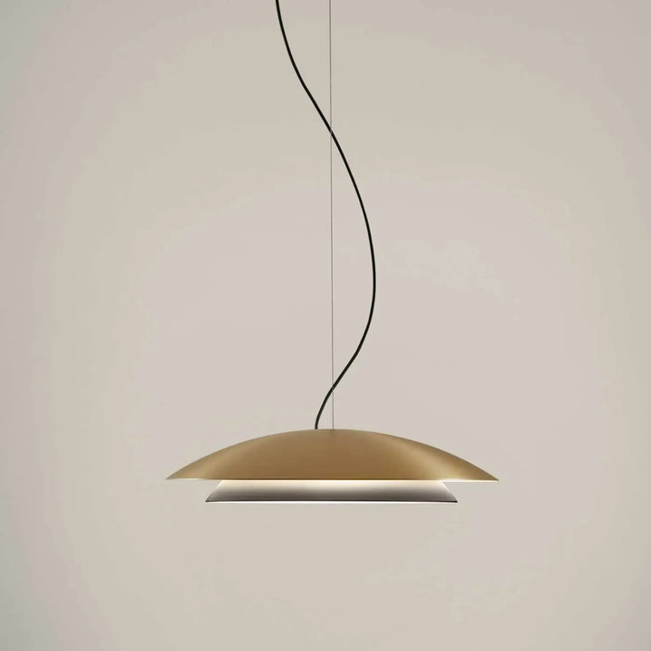 Suspension LED ronde Noway dorée