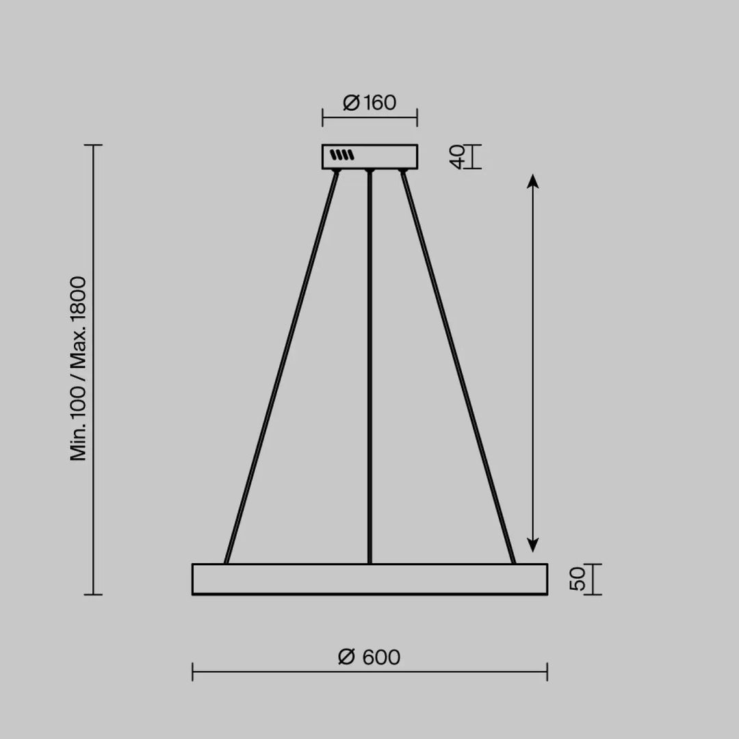 Suspension led anneau doré finition dorée avec base circulaire moderne et lignes géométriques précises
