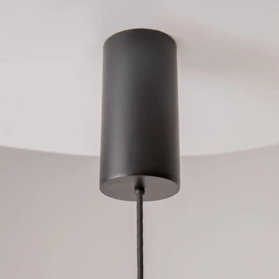 Suspension luminaire shadows of the past en tube lumineux noir mat avec cordon suspendu pour éclairage intérieur