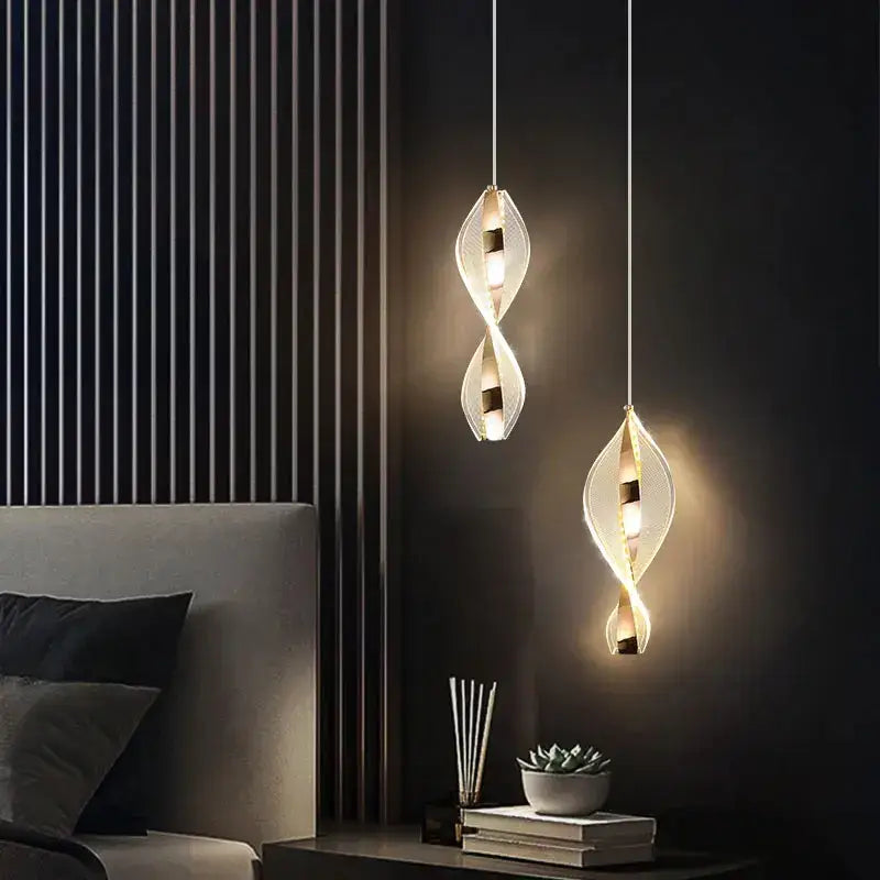 Modern Acrylic Geometric Pendant Light Bedroom Living Room Hanging Light Restaurant Lighting Led Pendant Lamps For Home