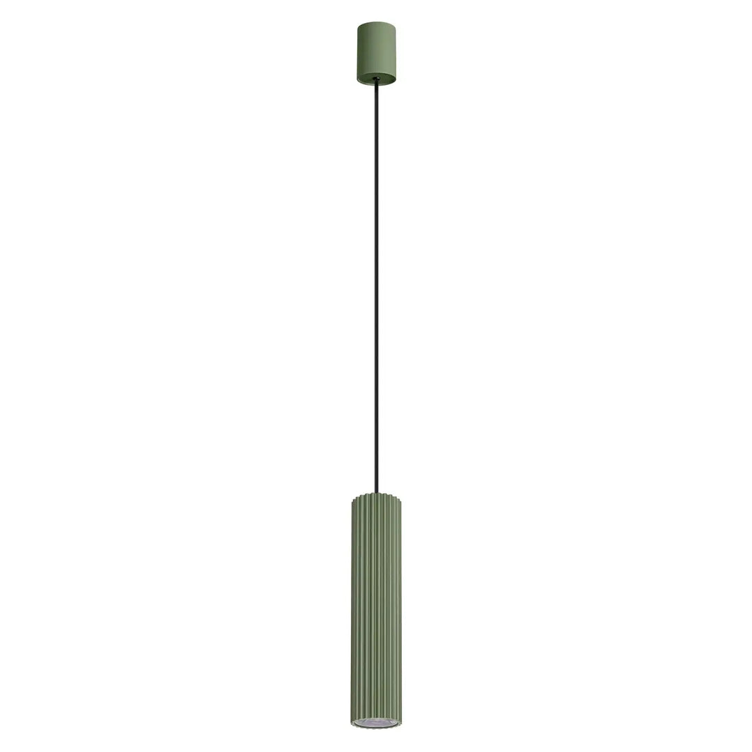Suspension cannelée IVAR vert olive vue d'ensemble