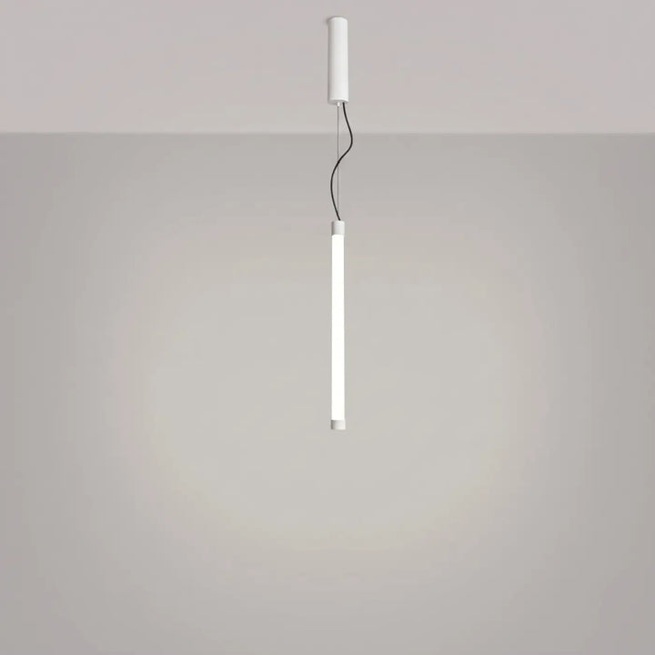 Suspension tube TRANG blanc allumée, suspendue