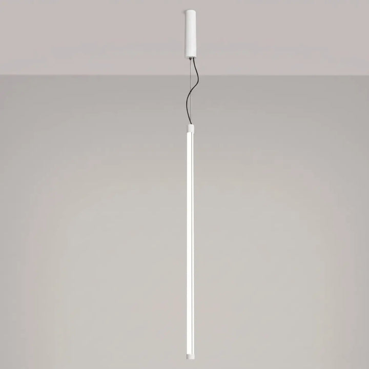 Suspension tube TRANG blanc allumée, suspendue