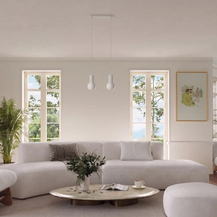 Suspension Luminaire blanc dans un intérieur contemporain
