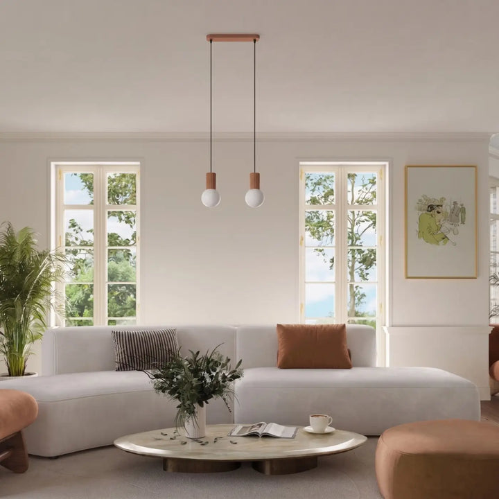 Suspension Luminaire moka dans un intérieur contemporain