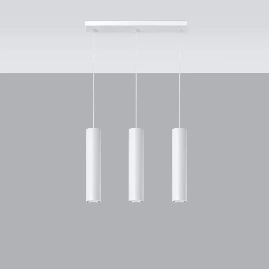 Suspension Luminaire blanc éteinte, vue rapprochée