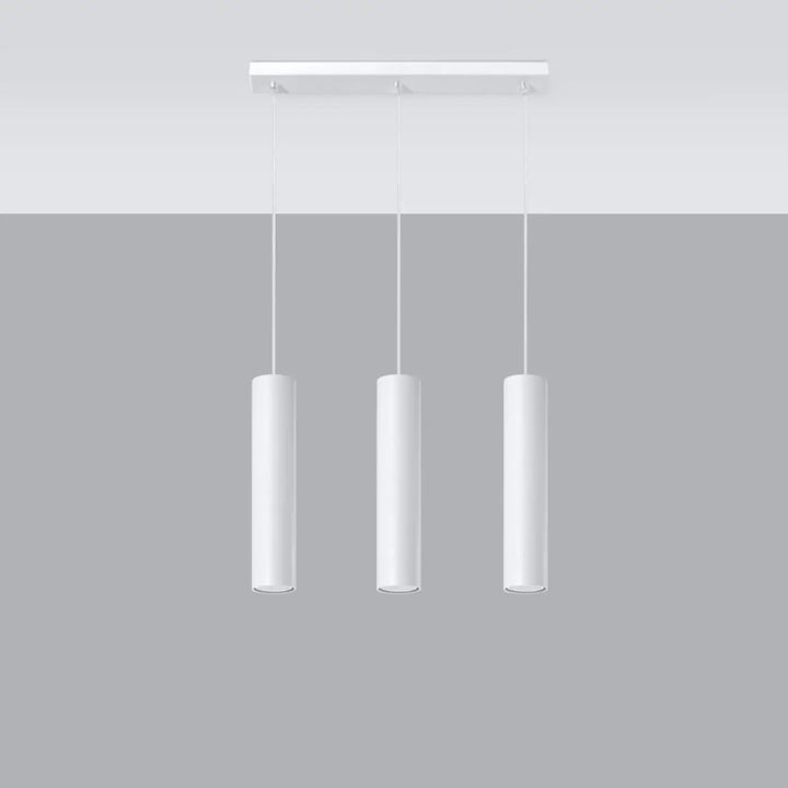 Suspension Luminaire blanc éteinte, vue rapprochée