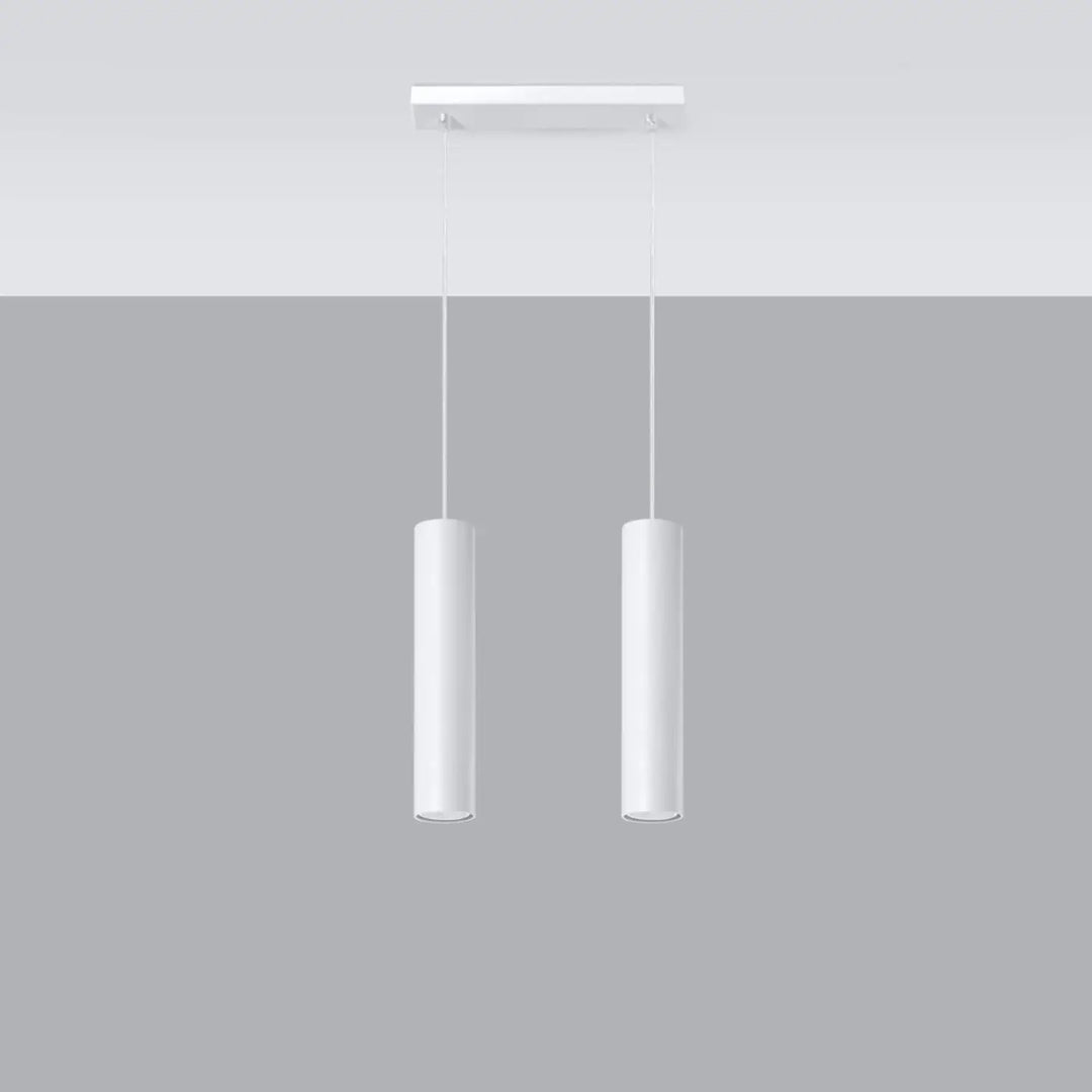 Suspension Luminaire blanc éteinte, vue rapprochée