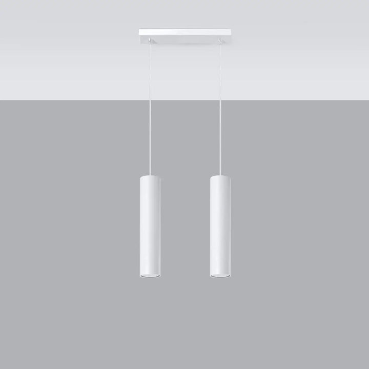 Suspension Luminaire blanc éteinte, vue rapprochée