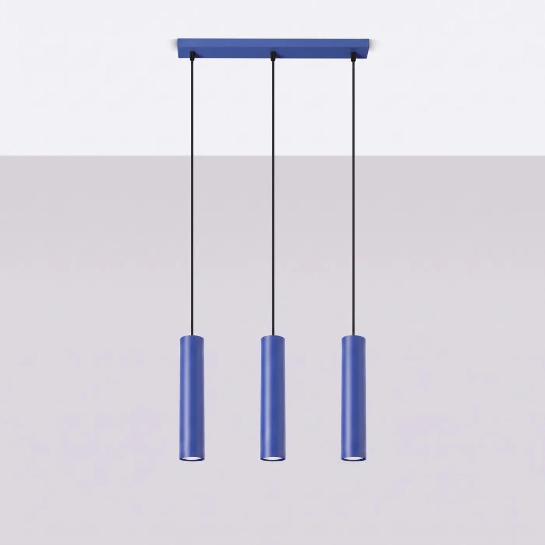 Suspension Lagos en ligne à tubes en acier lisse outremer, éteinte