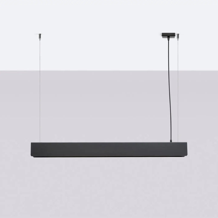 Suspension linéaire Spark noire en acier, éteinte