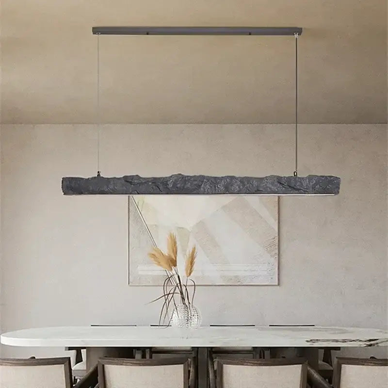 Suspension Linéaire Design Avec Finition Plâtre Sculpée

