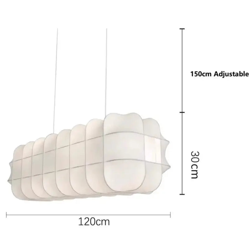 Suspension design en soie blanche moderne intérieur raffiné