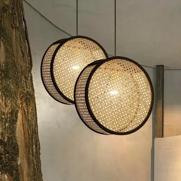 Suspension Luminaire Bambou Ronde Artisanale Élégance Naturelle