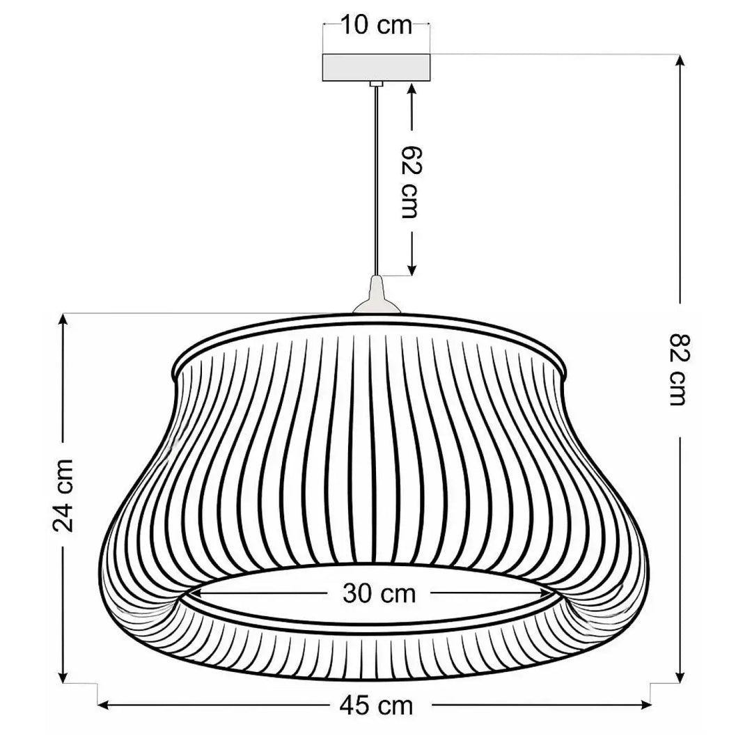 Suspension luminaire oblo blanc avec design ondulé élégant et finition métallique moderne pour éclairage intérieur