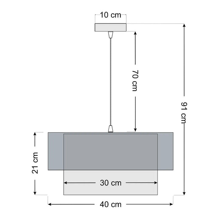Suspension Luminaire | Duo (Blanc/Argent)