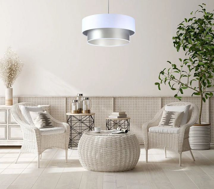 Suspension Luminaire | Duo (Blanc/Argent)