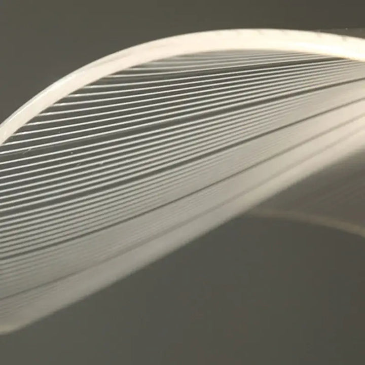 Suspension luminaire blanche inspirée de la feuille de lotus

