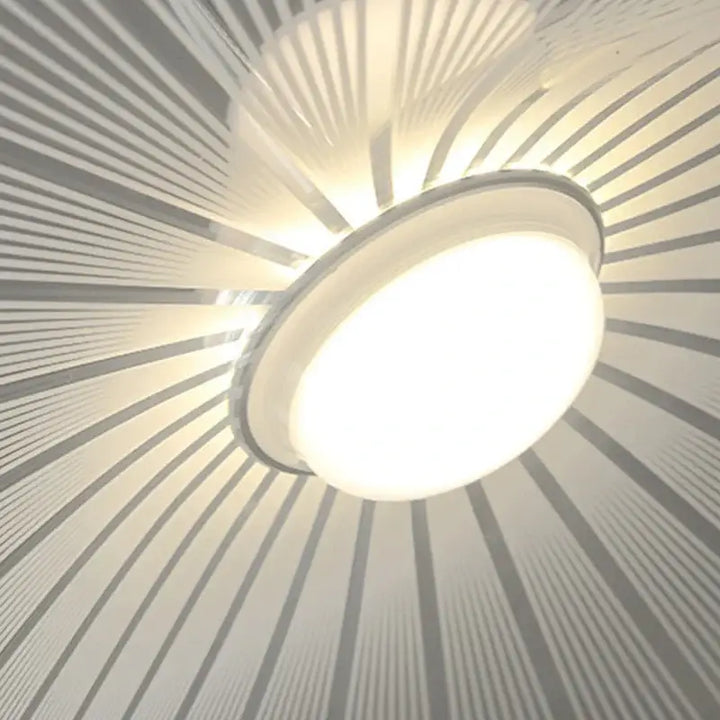 Suspension luminaire blanche inspirée de la feuille de lotus

