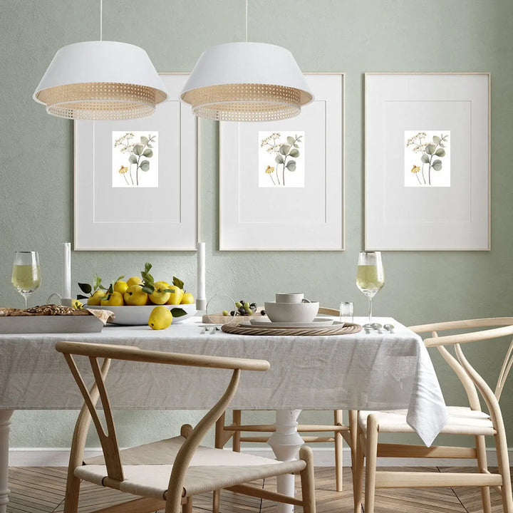 Suspension Luminaire | SENSEI RATTAN (Blanc)