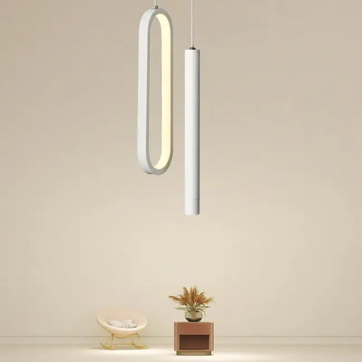 Suspension luminaire blanche nordique pour chambre moderne

