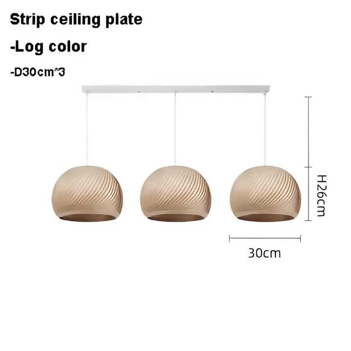 Suspension luminaire en bois clair pour ambiance cosy et naturel