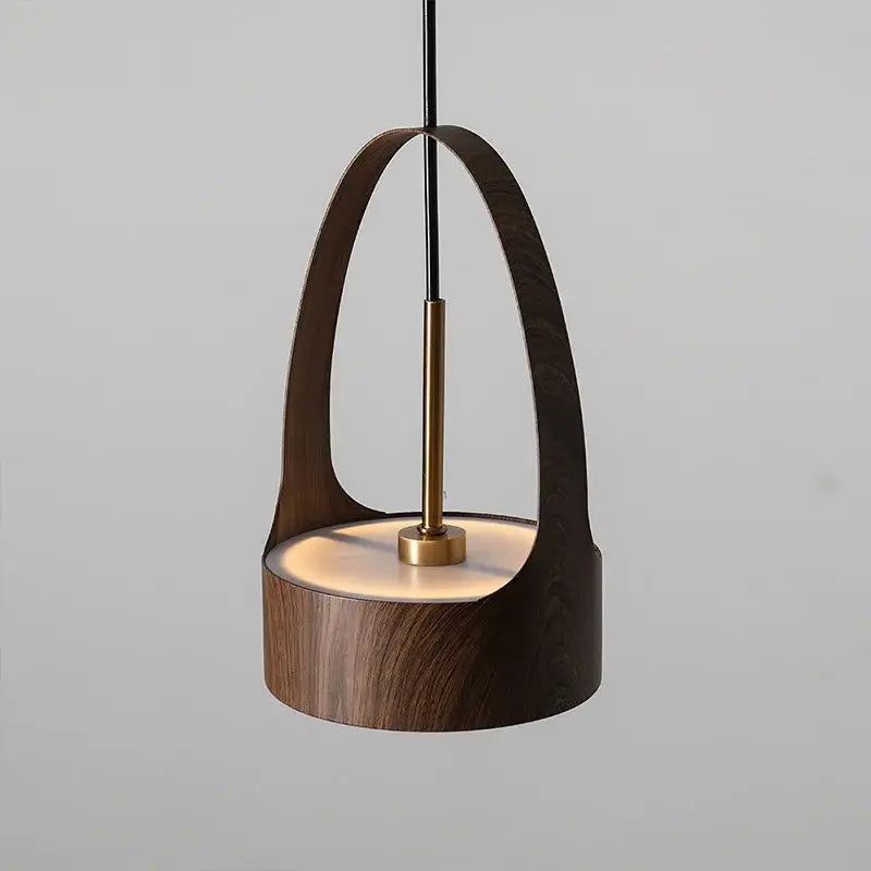 Suspension luminaire bois moderne style minimaliste et naturel