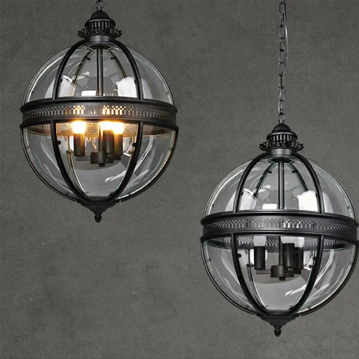 Suspension Luminaire Boule En Verre Élégante