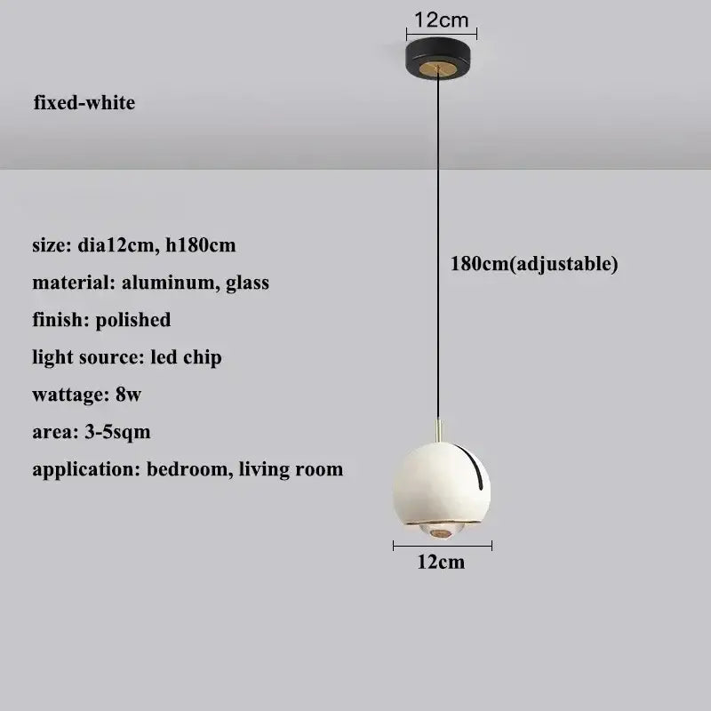 Suspension luminaire boule en verre effet miroir contemporain