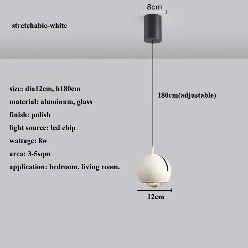 Suspension luminaire boule en verre effet miroir contemporain