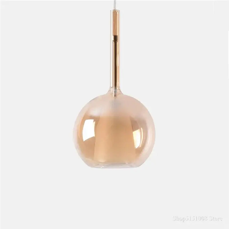 Suspension Luminaire En Boule De Verre Teinté