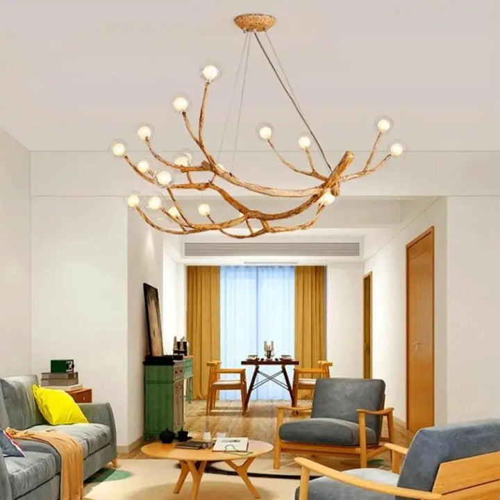 Suspension Luminaire Branche d’Arbre Design Naturel