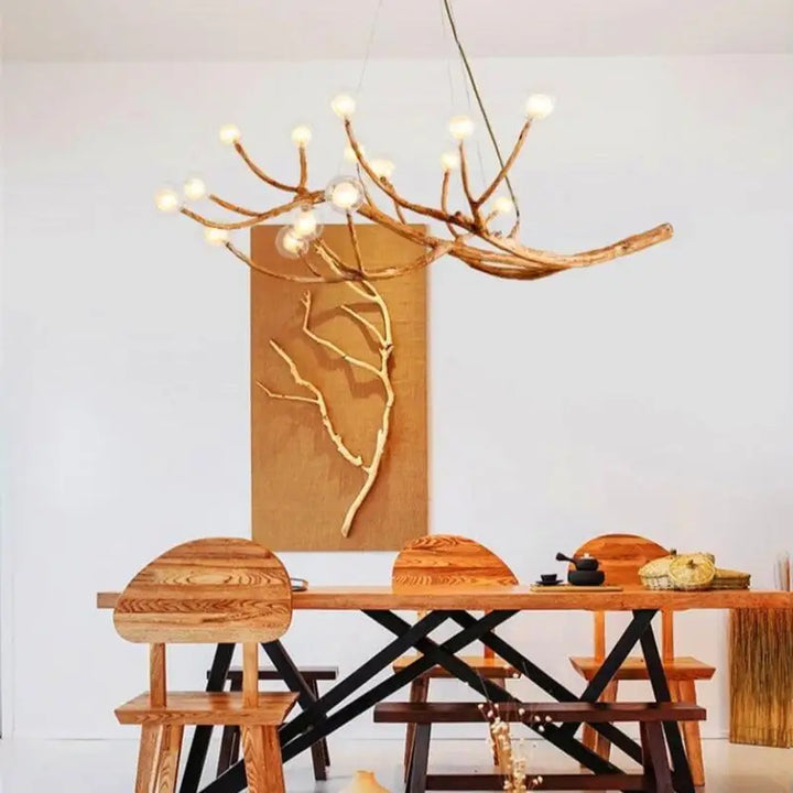 Suspension Luminaire Branche d’Arbre Design Naturel