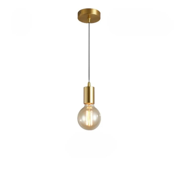 Suspension luminaire uranus en laiton moderne avec lampe suspendue cylindrique et ampoule filament visible
