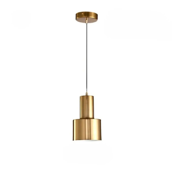 Suspension luminaire uranus en finition or avec design cylindrique moderne et étagé pour lampes suspendues élégantes