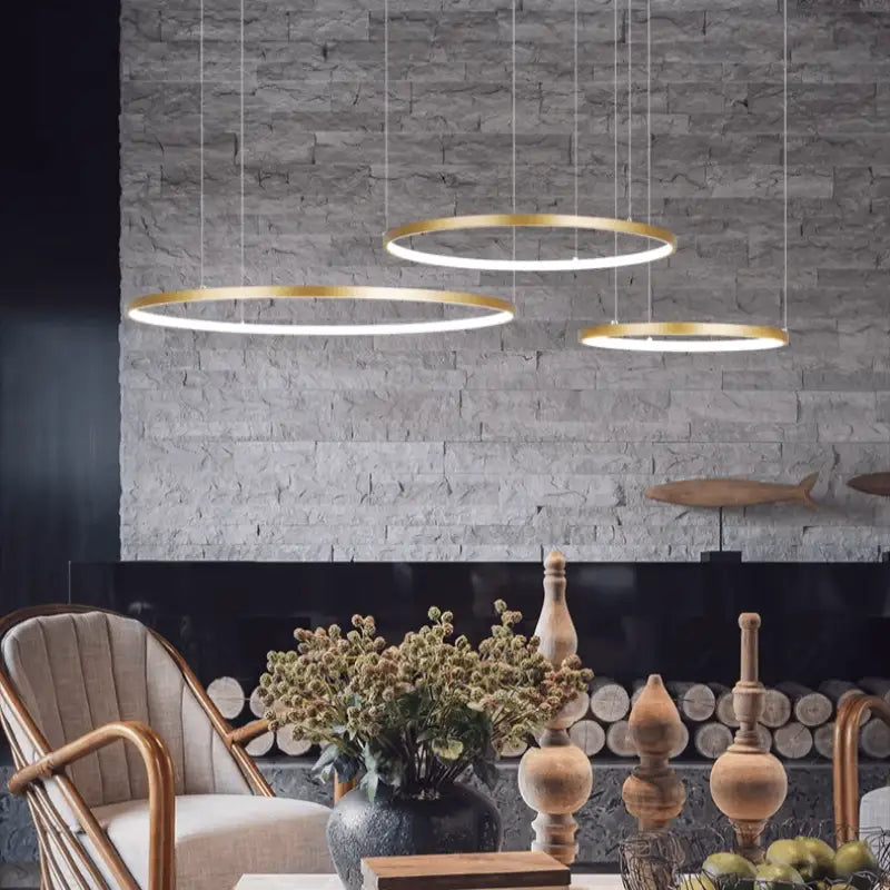 Suspension Luminaire Circulaire LED Anneaux