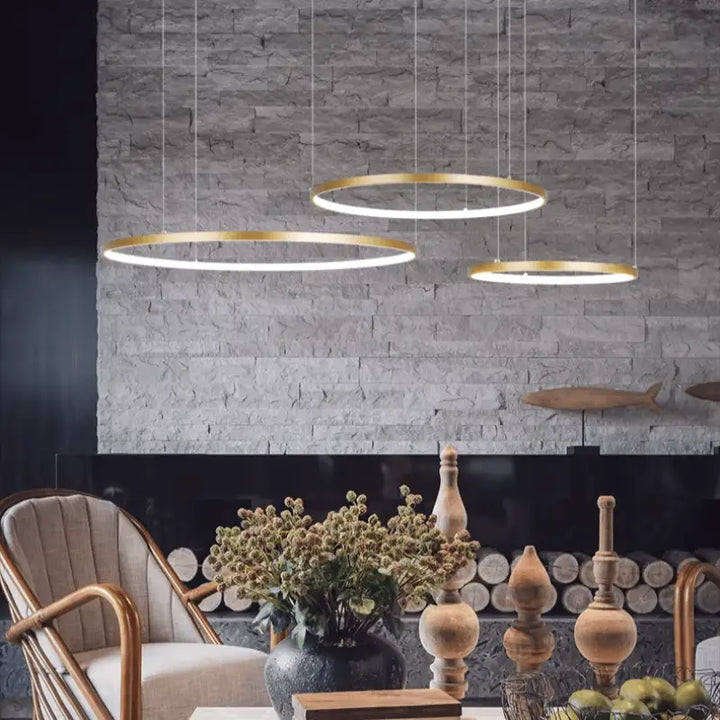 Suspension Luminaire Circulaire LED Anneaux