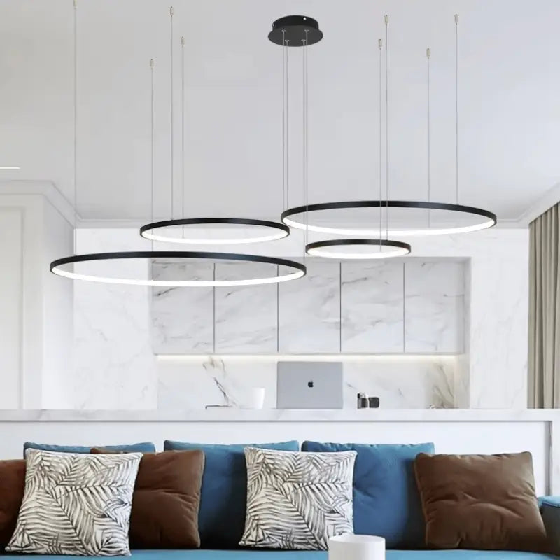 Suspension Luminaire Circulaire LED Anneaux