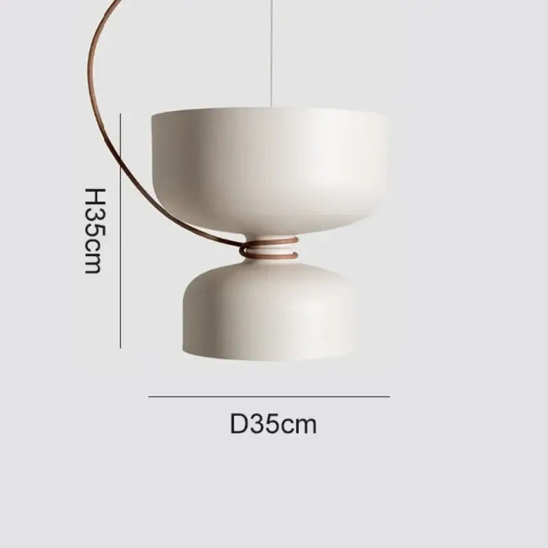 Suspension luminaire contemporaine blanche au style scandinave