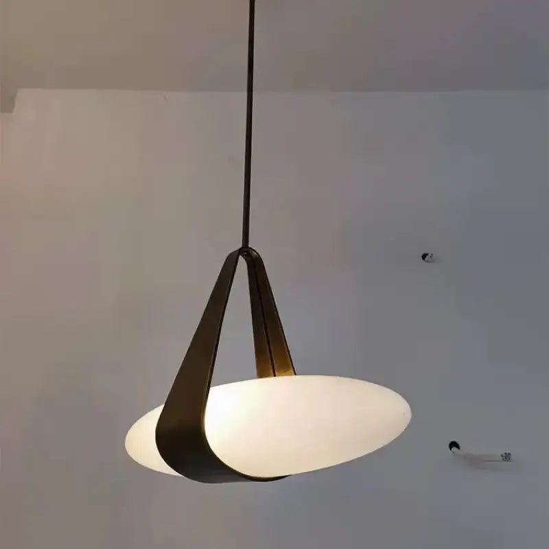 Suspension luminaire contemporaine noir en verre élégante