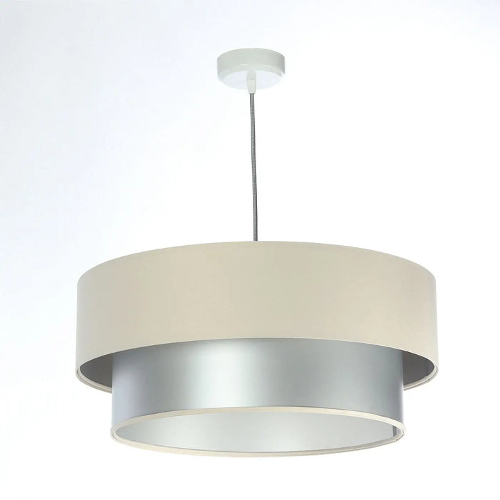 Suspension Luminaire | DUO (Creme/Argent)